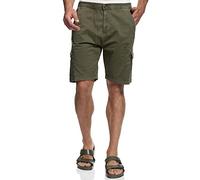 Indicode Herren Kinnaird Chino Cargo Shorts | Stretch Hose Bermuda Herrenshorts f. Männer Army, M