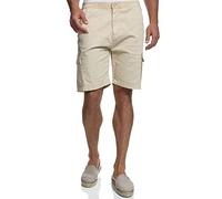 Indicode Herren Kinnaird Chino Cargo Shorts | Stretch Hose Bermuda Herrenshorts f. Männer Fog, XXL