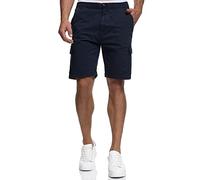 Indicode Herren Kinnaird Chino Cargo Shorts | Stretch Hose Bermuda Herrenshorts f. Männer Navy, L