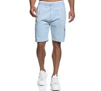 Indicode Herren Kinnaird Chino Cargo Shorts | Stretch Hose Bermuda Herrenshorts f. Männer Sky Way, XL