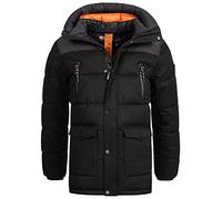 Indicode Herren Krem Winterjacke Steppjacke in Daunen-Optik mit Kapuze | Warme Outdoorjacke für Winter und kalte Tage, Herrenjacke, Parka, Übergangsjacke, Wintermantel, Freizeitjacke für Männer