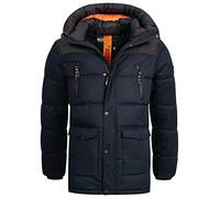 Indicode Herren Krem Winterjacke Steppjacke in Daunen-Optik mit Kapuze | Warme Outdoorjacke für Winter und kalte Tage, Herrenjacke, Parka, Übergangsjacke, Wintermantel, Freizeitjacke für Männer