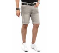 Indicode Herren Kurze Jeans (S-3XL) Regular Fit Stretch Hosen - 98% Baumwolle, Leichte, Atmungsaktive, Sommer Shorts Männer - B797 Hellgrau X-Large