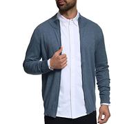 Indicode Herren Lau Strickjacke mit Stehkragen aus 80% Baumwolle | Cardigan für Männer China Blue Mix, M