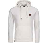 Indicode Herren Litcham Sweatshirt mit Kapuze | Hoodie Kapuzenpullover für Männer Offwhite L