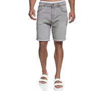 Indicode Herren Lonar leichte Jeans Shorts aus Baumwolle mit Taschen | Lässige Herrenshorts für Alltag und Büro mit praktischen Taschen, Jeansshorts, Bermudas, Sommerhose, kurze Hose für Männer