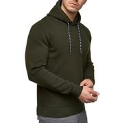 Indicode Herren Longview Sweatshirt mit Kapuze | Hoodie Kapuzenpullover für Männer Army, L