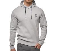Indicode Herren Longview Sweatshirt mit Kapuze | Hoodie Kapuzenpullover für Männer Lt Grey Mix, M