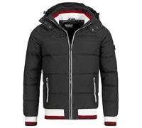 Indicode Herren Marlon Steppjacke in Daunenjacken-Optik | Winterjacke Übergangsjacke Black mix, L