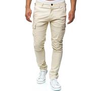 Indicode Cargohose Herren beige, M