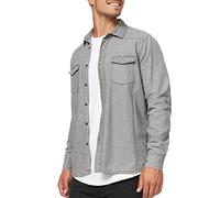 Indicode Herren Mike Hemd mit 2 Brust-Tasche aus Baumwolle | Herrenhemd für Männer Lt Grey, XXL
