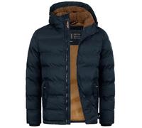 Indicode Herren Nemos Steppjacke mit Kapuze | Herrenjacke Winterjacke Freizeitjacke Männer Black L