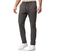Indicode Herren Osborne Stoffhose aus 98% Baumwolle | Herrenhose Freizeithose für Männer Raven, S