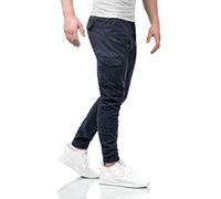 Indicode Herren Outdoor Cargohose Cargo Hose Stoff lang viele Taschen B698 [B698-Levi-Navy-Gr.XXL]