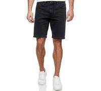 Indicode Herren Page Jeans Shorts mit 5 Taschen | Herrenshorts Used Look für Männer Black, XXL