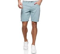 Indicode Herren Page Jeans Shorts mit 5 Taschen | Herrenshorts Used Look für Männer Blue Wave, XL