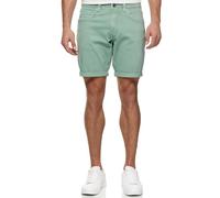 Indicode Herren Page Jeans Shorts mit 5 Taschen | Herrenshorts Used Look für Männer Granite Green, XL
