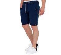 Indicode Herren Sant Cugat Shorts aus Baumwolle & Leinen | Bermuda Männer Sommershorts Navy, L