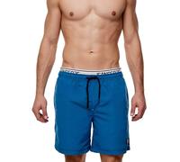 Indicode Herren Solomon Badehose mit 3 Taschen und Tunnelzug | Badeshorts für Männer Sapphire, S