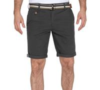 Indicode Herren Sommer Bermuda Chino Shorts Kurze Hose Sommerhose Short mit Gürtel B499 [B499-Raven-Gr.XL]