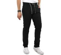 Indicode Herren Stoffhosen (S-5XL) Regular Fit Leinenhosen - 55% Leinen, 45% Baumwolle, Leichte, Atmungsaktive Hosen Männer - B798 Schwarz Small