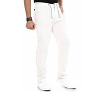 Indicode Herren Stoffhosen (S-5XL) Regular Fit Leinenhosen - 55% Leinen, 45% Baumwolle, Leichte, Atmungsaktive Hosen Männer - B798 Weiß XXXX-Large