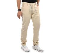 Indicode Herren Stoffhosen (S-5XL) Regular Fit Leinenhosen - 55% Leinen, 45% Baumwolle, Leichte, Atmungsaktive Hosen Männer - B798 Beige XX-Large