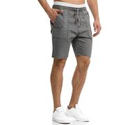 Indicode Herren Stoufville Chino Shorts mit 4 Taschen aus 98% Baumwolle | Bermuda Sommershorts für Männer Pewter, S