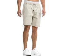 Indicode Herren Stoufville Chino Shorts mit 4 Taschen aus 98% Baumwolle | Bermuda Sommershorts für Männer Willow Gray, L
