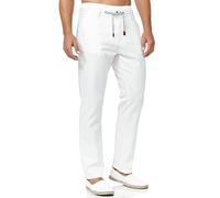 Indicode Herren Veneto Stoffhose aus Leinen & Baumwolle | Leinenhose Freizeithose Männer Offwhite XXL