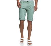 Indicode Herren Villeurbanne Jeans Shorts mit 5 Taschen | Herrenshorts Used Look für Männer Granite Green, M