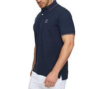 Indicode Herren Wallo Poloshirt aus Baumwolle | Herrenpoloshirt Polokragen Baumwollshirt Navy, S