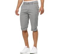 Indicode Herren Whitney Chino Shorts mit 4 Taschen aus Baumwolle | Bermuda Sommershorts für Männer Black, M