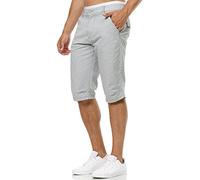 Indicode Herren Whitney Chino Shorts mit 4 Taschen aus Baumwolle | Bermuda Sommershorts für Männer Dk Denim, XL