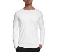 Indicode Herren Willbur Longsleeve Langarmshirt aus 100% Baumwolle | Grandad-Shirt für Männer Optical White, XXL