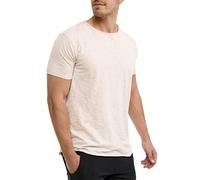 Indicode Herren Willbur Tee T-Shirt mit Rundhals-Ausschnitt | Herrenshirt Sommershirt Ecru Mix, M