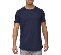 Indicode Herren Willbur Tee T-Shirt mit Rundhals-Ausschnitt | Herrenshirt Sommershirt Navy XXL