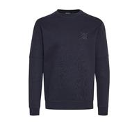 Indicode IDAlbix Herren Sweatshirt Pullover Sweater mit Rundhals-Ausschnitt Label-Details Baumwollmischung Regular fit, Größe:XXL, Farbe:Navy (400)