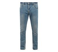 Indicode IDAldersgate Herren Jeans Hose Denim mit Stretch und Destroyed-Look Slim Fit, Größe:34/34, Farbe:Blue Wash (1014)