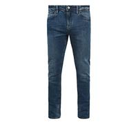 Indicode IDAldersgate Herren Jeans Hose Denim mit Stretch und Destroyed-Look Slim Fit, Größe:36/34, Farbe:Medium Indigo (869)