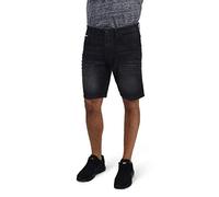 Indicode IDAlessio Herren Jeans Shorts Kurze Denim Hose mit Stretch Regular Fit, Größe:XL, Farbe:Black (999)