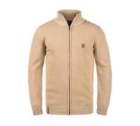 Indicode IDAndy Herren Strickjacke Cardigan Grobstrick Pullover mit Stehkragen Reißverschluss Baumwollmischung Regular fit, Größe:M, Farbe:Cumnin (014)
