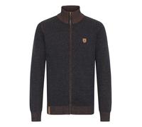 Indicode IDAndy Herren Strickjacke Cardigan Grobstrick Pullover mit Stehkragen Reißverschluss Baumwollmischung Regular fit, Größe:M, Farbe:Navy (400)