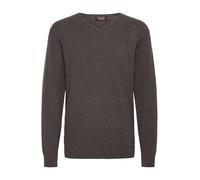 Indicode IDBellix Herren Strickpullover Feinstrick Pullover mit V-Ausschnitt Baumwollmischung Regular fit, Größe:L, Farbe:Charcoal Mix (915)