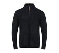 Indicode IDBergen Herren Strickjacke Cardigan Grobstrick mit Stehkragen, Größe:L, Farbe:Black (999)