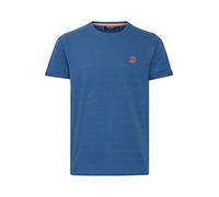 Indicode IDGabrix Herren T-Shirt Kurzarm Shirt Strukturierter Stoff mit Brust-Stickerei Regular Fit Hochwertige Baumwoll-Qualität, Größe:XL, Farbe:Dark Blue (855)