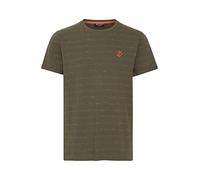 Indicode IDGabrix Herren T-Shirt Kurzarm Shirt Strukturierter Stoff mit Brust-Stickerei Regular Fit Hochwertige Baumwoll-Qualität, Größe:M, Farbe:Army (600)