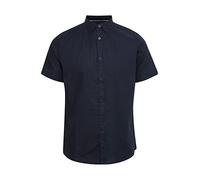 Indicode IDHank Herren Kurzarmhemd aus Leinenmix Herrenhemd Hemd, Größe:M, Farbe:Navy (400)