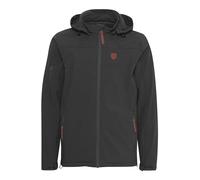 Indicode IDJonas Herren Softshelljacke Übergangsjacke Jacke mit Kapuze Reißverschlusstaschen Gummizug Regular fit, Größe:M, Farbe:Raven (930)