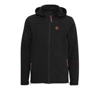 Indicode IDJonas Herren Softshelljacke Übergangsjacke Jacke mit Kapuze Reißverschlusstaschen Gummizug Regular fit, Größe:M, Farbe:Black (999)